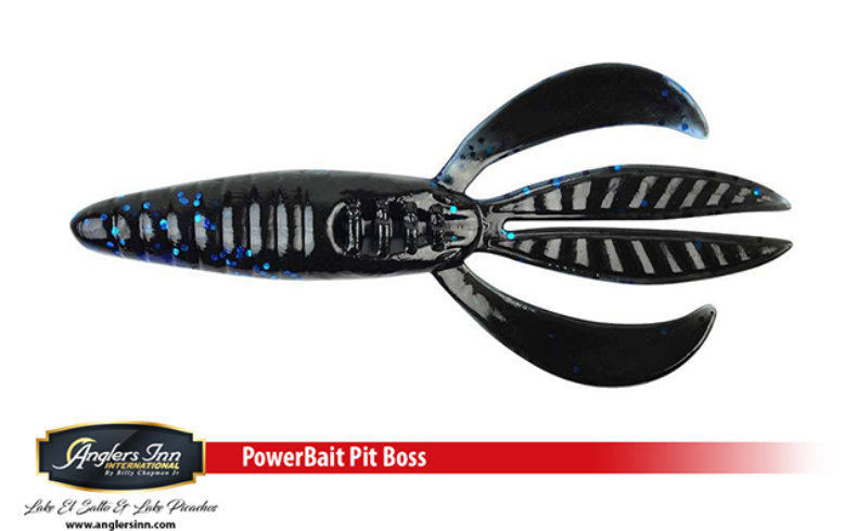 Berkley PowerBait Pit Boss Black-Blue; 3 in.